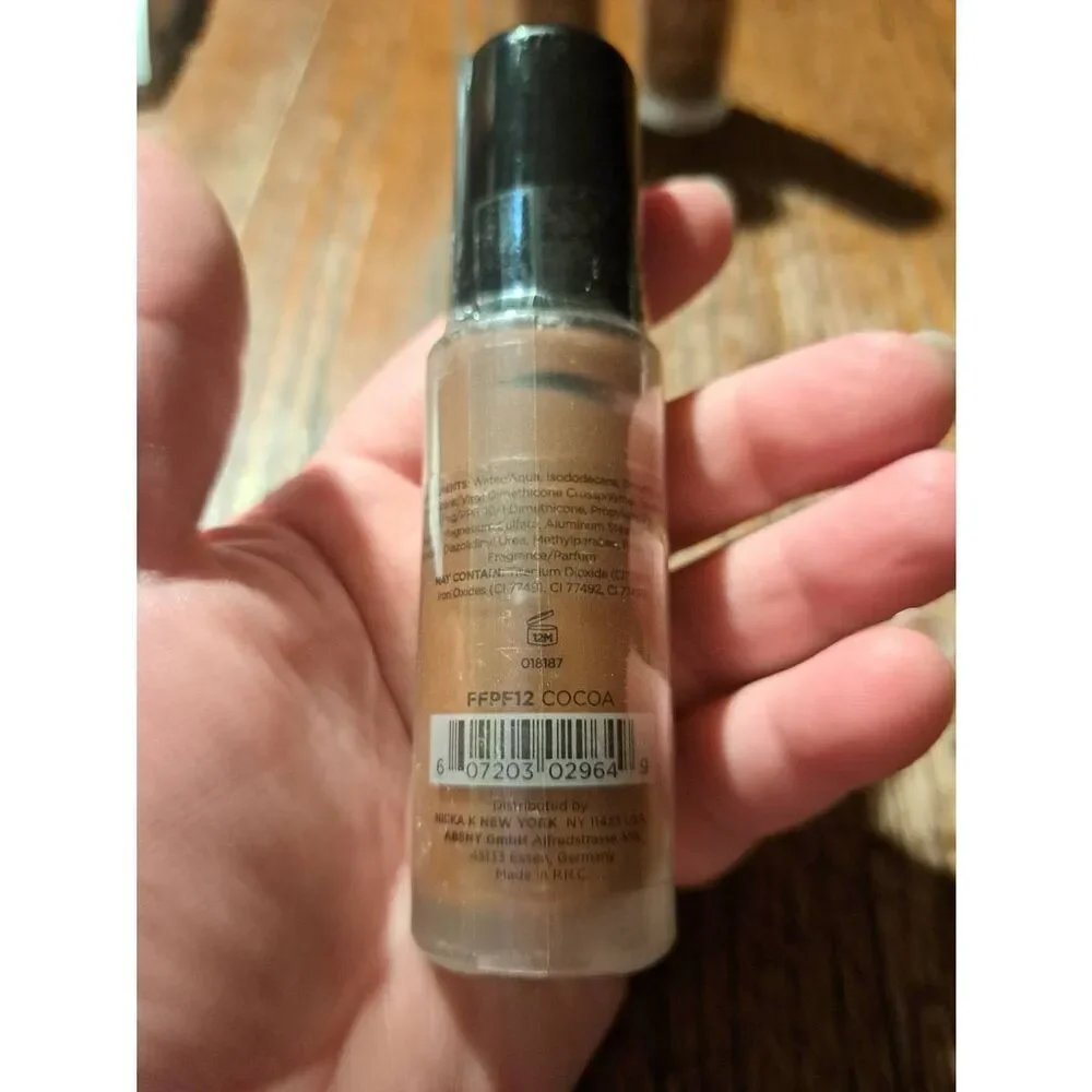 New Lot of 3 Sealed NK Makeup Perfection Liquid Foundation FFPF12 Cocoa
